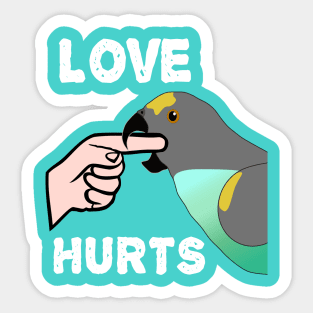 Love Hurts Meyers Parrot Sticker